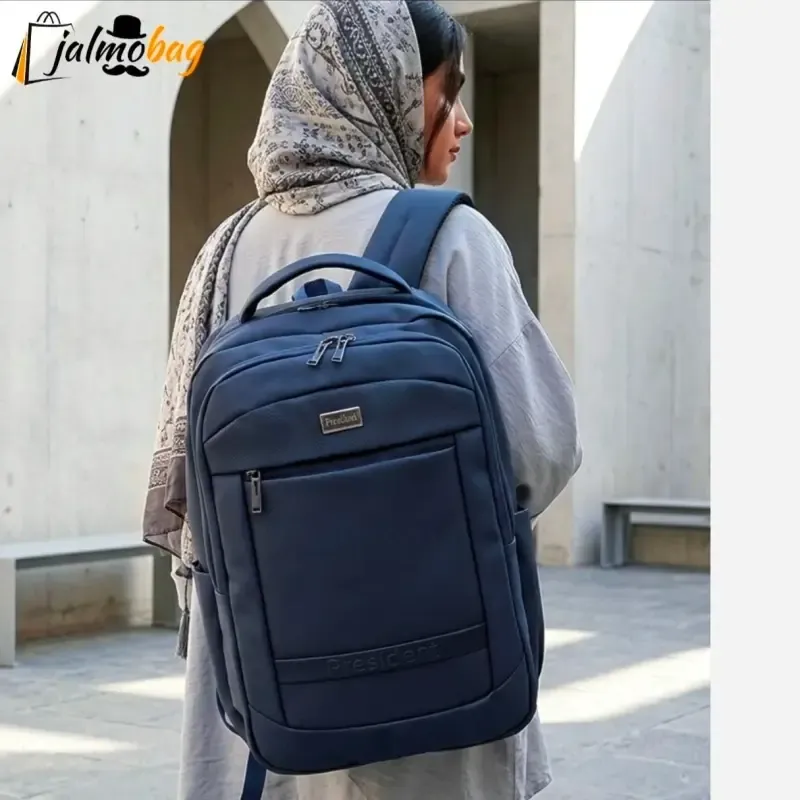 کوله پشتی اسپرت پریزیدنت وارداتی ضد خش جادار دو خانه جیب لپ تاپ - تصویر 12