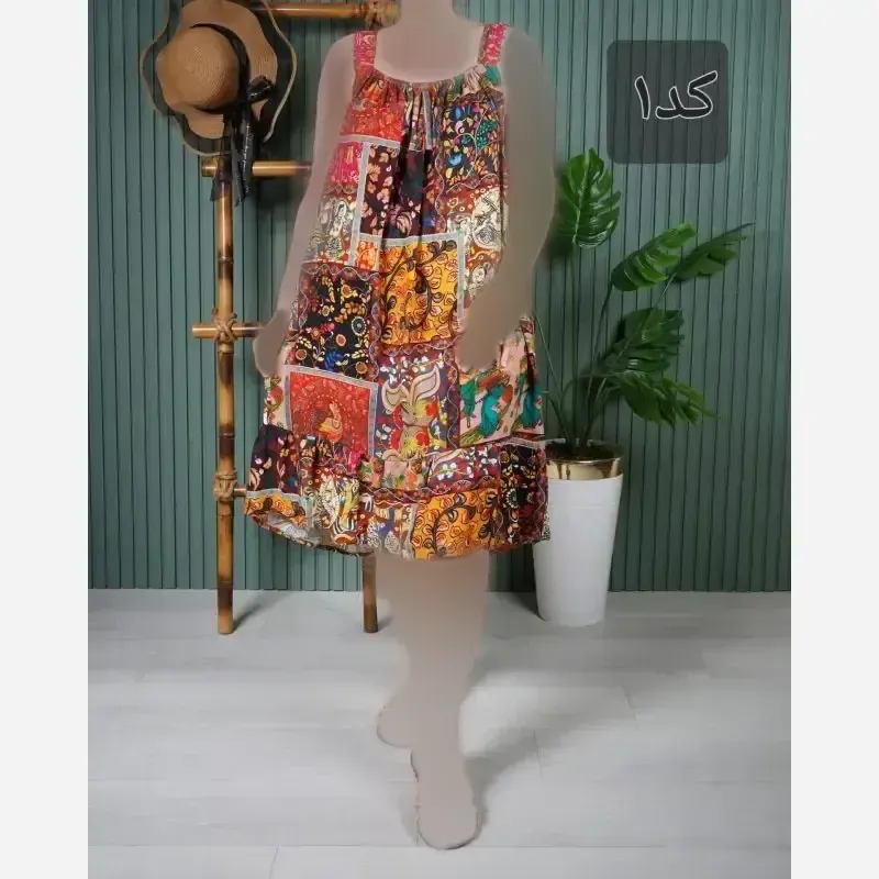 سارافون بندی نخی خارجی فری سایز مدل E7605 - تصویر 5