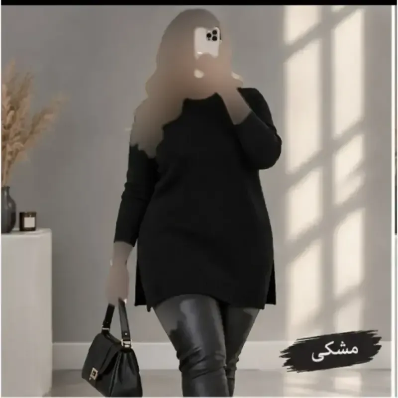 تونیک بافت زنانه نخ ترک آکرلیک ضد حساسیت سایز 38 تا 48 - تصویر 4