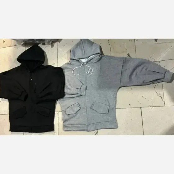 سویشرت خفاشی دورس داخل کرکی فری سایز مناسب سایز 36 تا 54 رنگ طوسی و مشکی