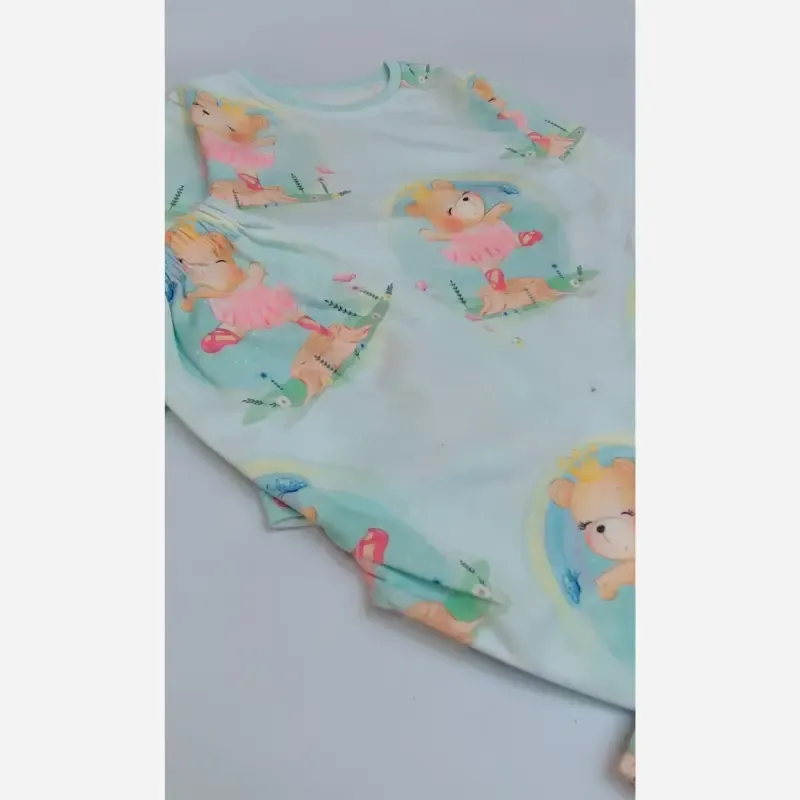 ست بلوز و شلوار راحتی دخترانه طرح زمستانی اسپرت سایز 35 تا 50 - تصویر 5