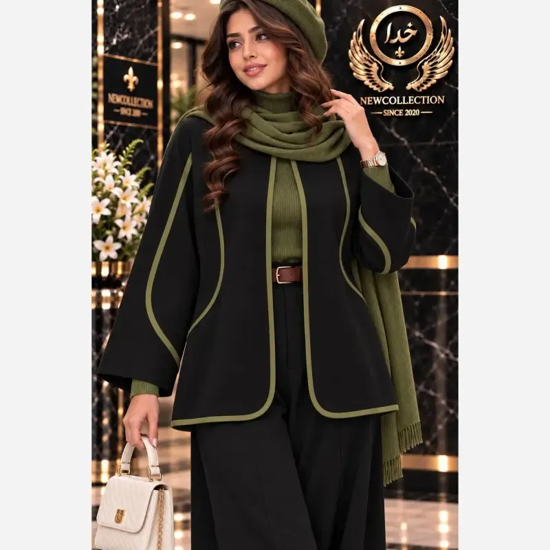ست کت و شلوار نواردوزی پاییزه سوپرمازراتی گرم بالا فری سایز 38 تا 48 - تصویر 4