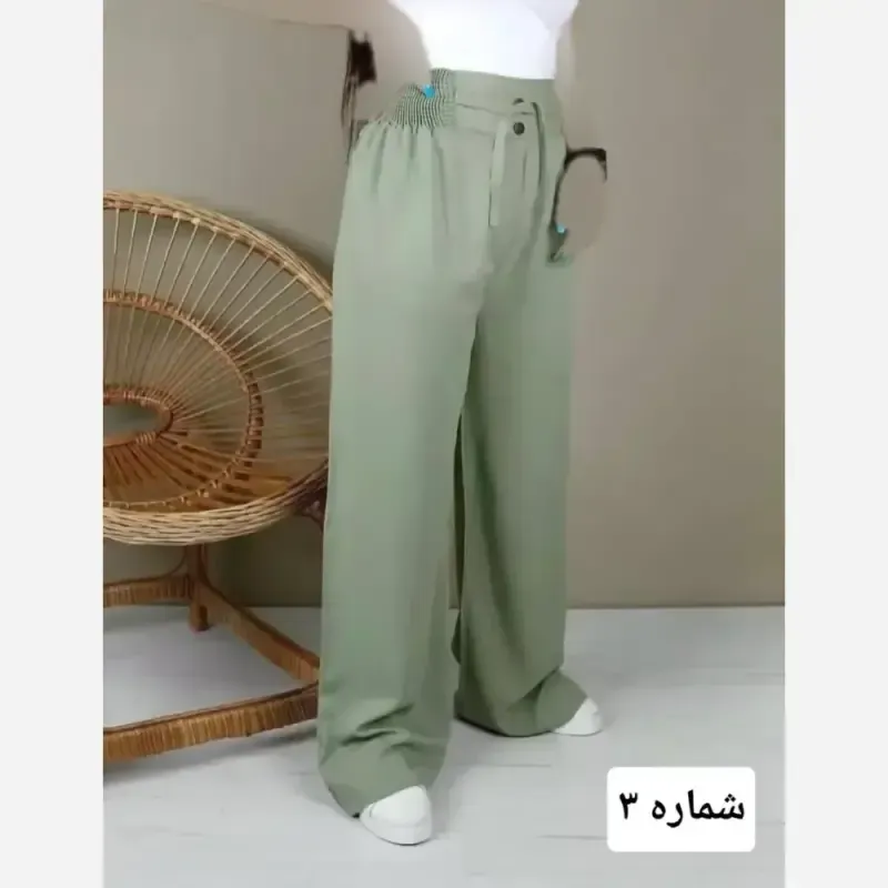 شلوار بگ نخی برماندو قد 107 سانت - تصویر 4