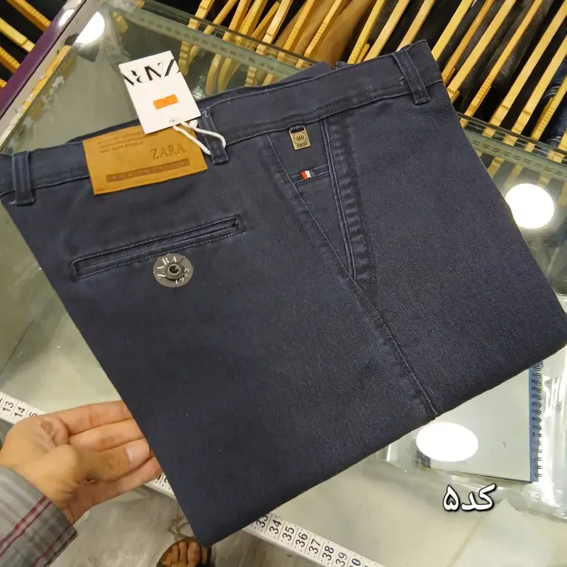 شلوار کتان مردانه کلاسیک مشکی و سبز یشمی سایز 42 تا 52 - تصویر 6