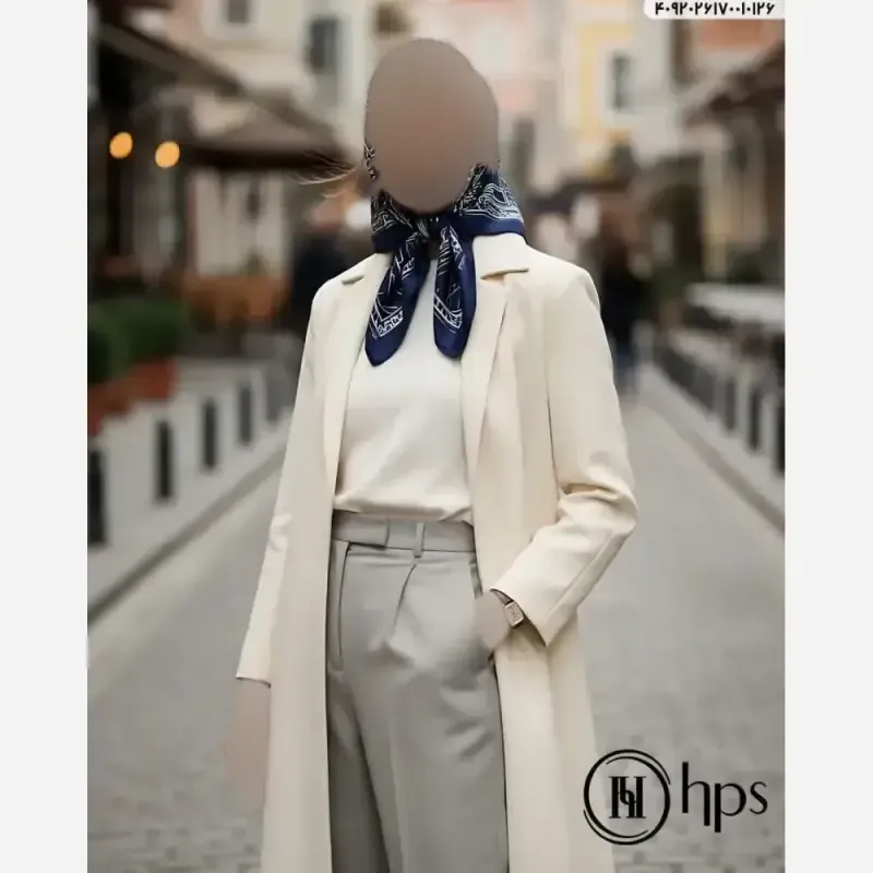 مینی اسکارف اسپرت تویل ابریشم قواره 75 برند HPS - تصویر 14