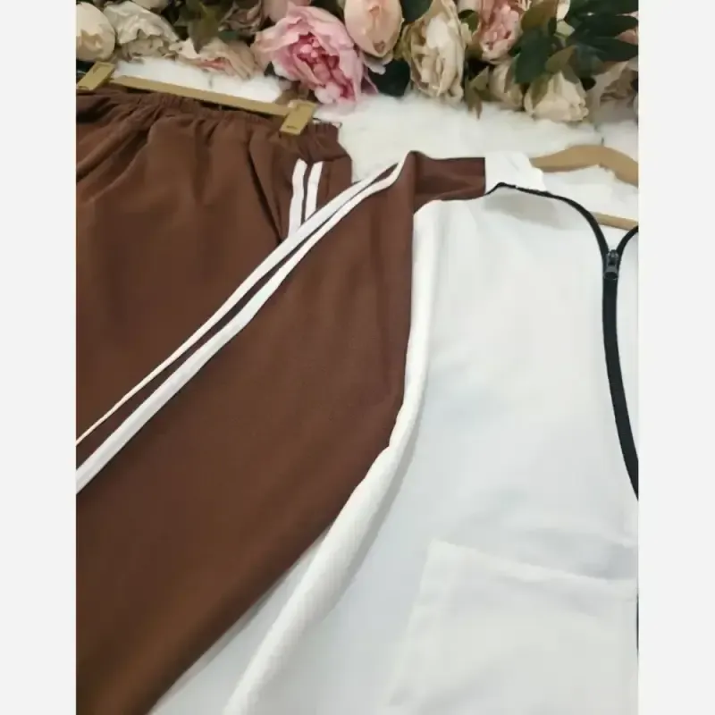 ست اسپرت نایکی زنانه جنس گلکسی نخ پنبه گرم بالا سایز فری 38 تا 48 - تصویر 11