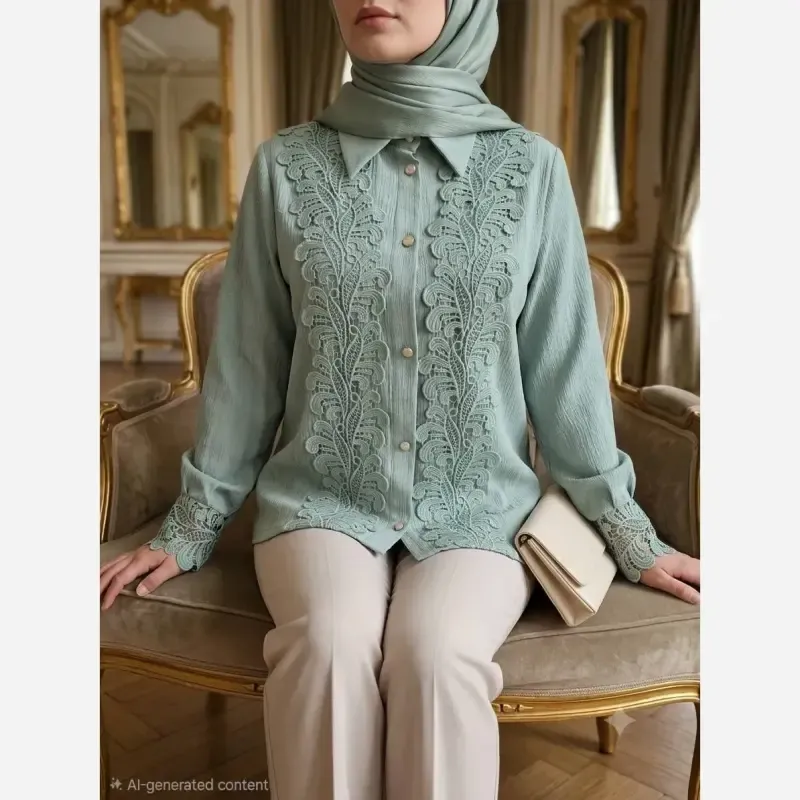 شومیز زنانه جنس توکی کراش مدل آیسو سایز 36 تا 58 - تصویر 6