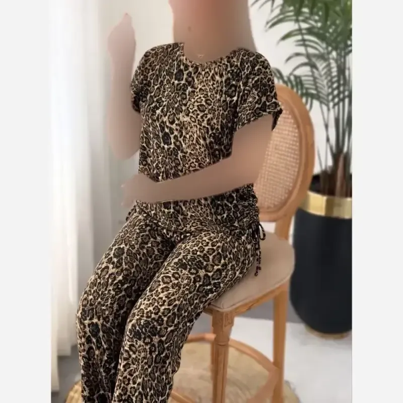 ست بلوز و شلوار زنانه بغل گت دار ویسکوز الیزه کش سایز بزرگ فری سایز