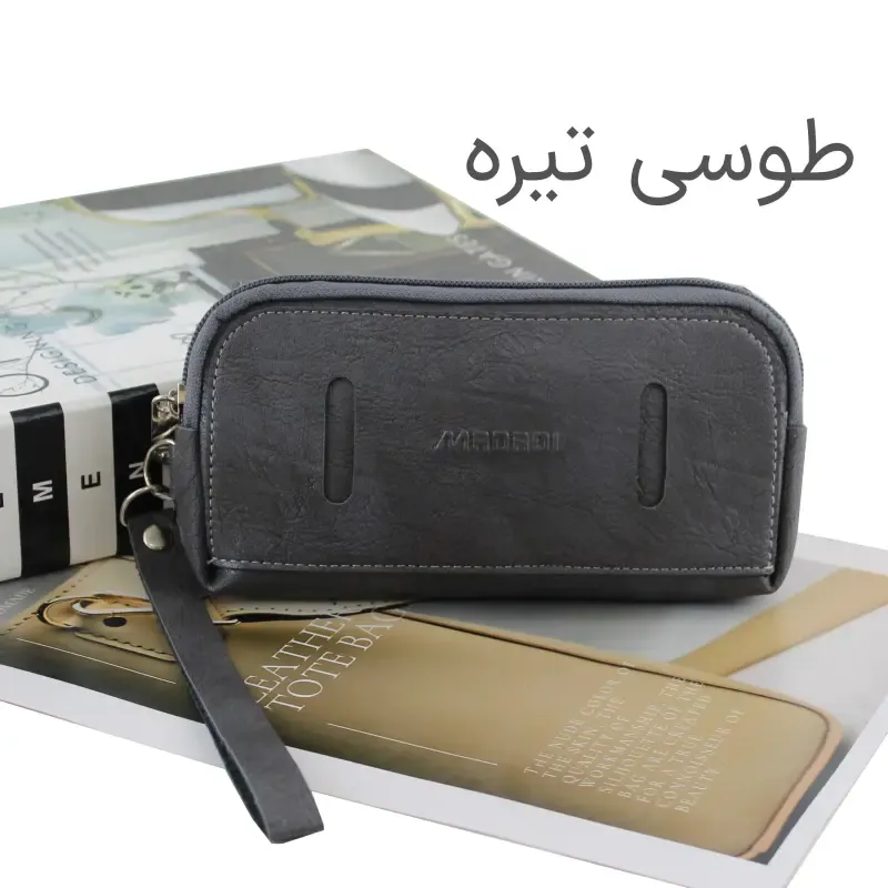 جاکارتی چرم مصنوعی زنانه مدل دکمهدار جیبدار روزمره و اسپرت - تصویر 3