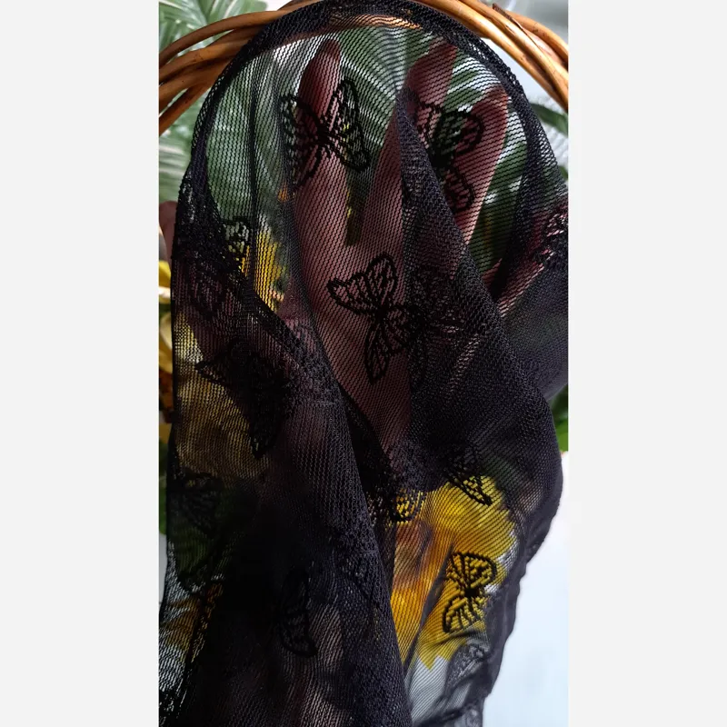 مینی اسکارف تل دار دور گیپور ابعاد 62 در 62 مناسب بهار و تابستان - تصویر 2