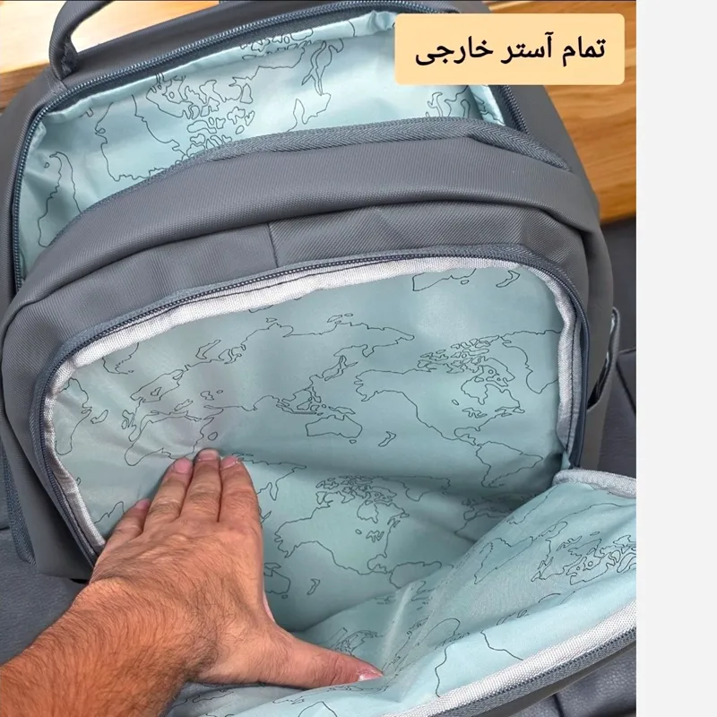 کوله پشتی اسپرت پریزیدنت وارداتی ضد خش جیب دار مدل دو خانه - تصویر 11